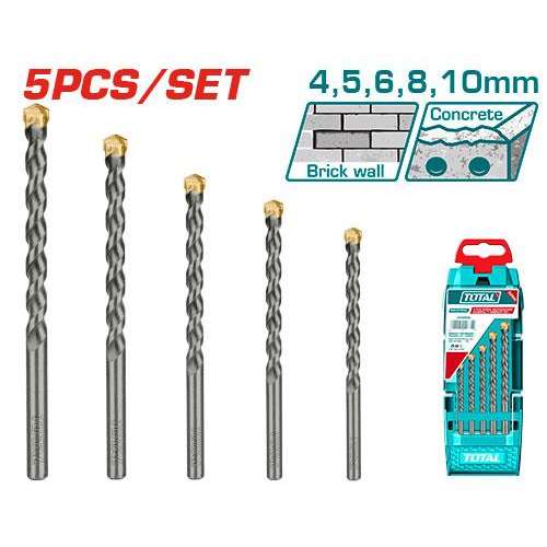 Total Tools MASONRY DRILL BIT SET (TACSD5051)