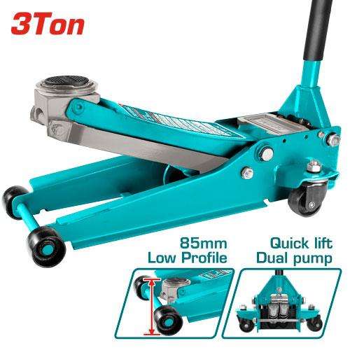 Total Tools 3Ton Hydraulic Floor Jack (Dual) (THT10834)