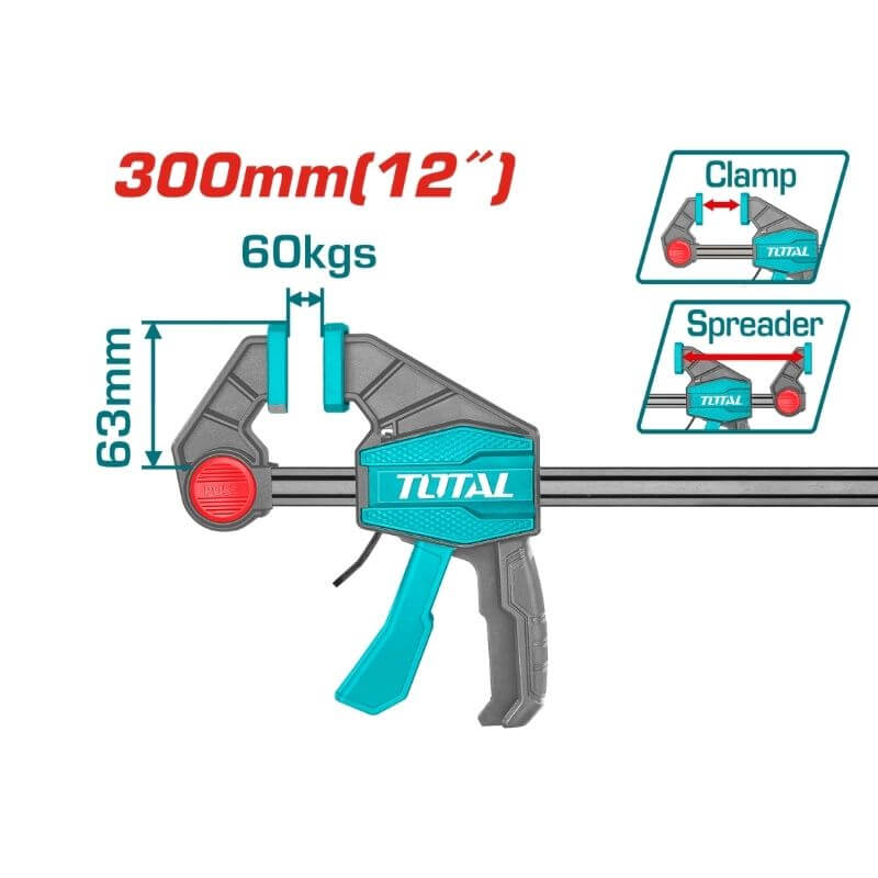 Total Tools QUICK BAR CLAMPS 63X300MM (THT1340602)