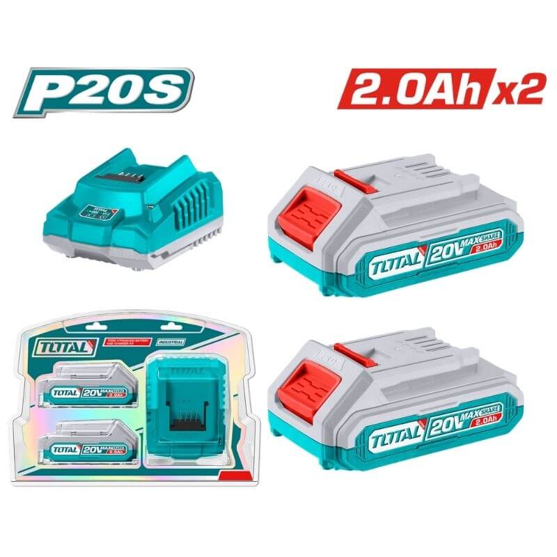 Total Tools P20S Lithium-Ion Battery and Charger Kit (TFBCPK1222)