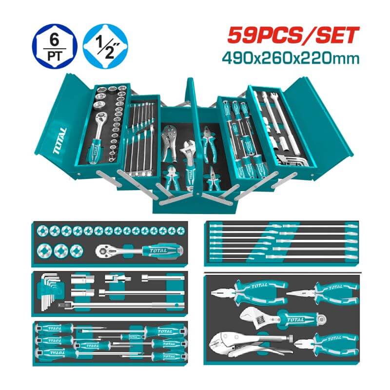 Total Tools 108 Pcs tool chest set (THTCS121081)