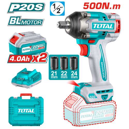 Total Tools Lithium-Ion Impact Wrench (TIWLI2050)