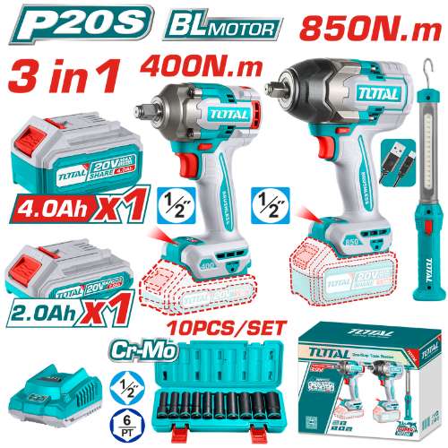 Total Tools Cordless 3 pcs combo kit (TOSLI241195)
