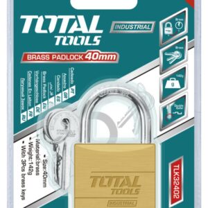 Total Tools HEAVY DUTY BRASS PADLOCK 40MM (TLK32402)