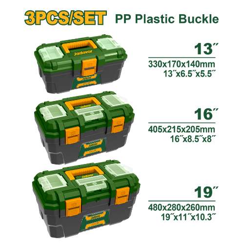 Jadever 3 Pcs Plastic tool boxes set ( JDTB2103)