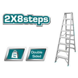 Total Tools DOUBLE SIDE LADDER 2 x 8 STEP (THLAD01081)