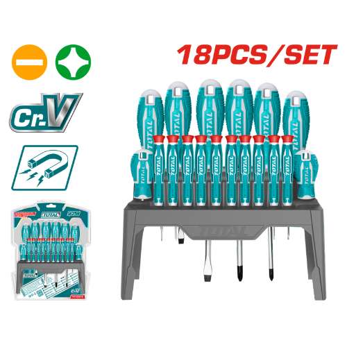Total Tools 18 PCS SCREWDRIVER AND PRECISION SCREWDRIVER SET (THT250618)