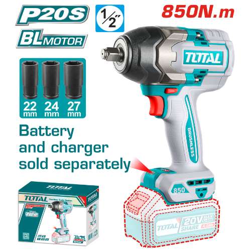 Total Tools Cordless impact wrench (TIWLI20851)