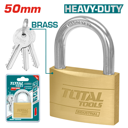 Total Tools Heavy Duty Brass Padlock 50mm (TLK32502)