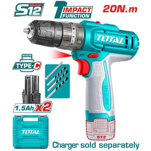 Total Tools Cordless impact drill (TIDLI12206)