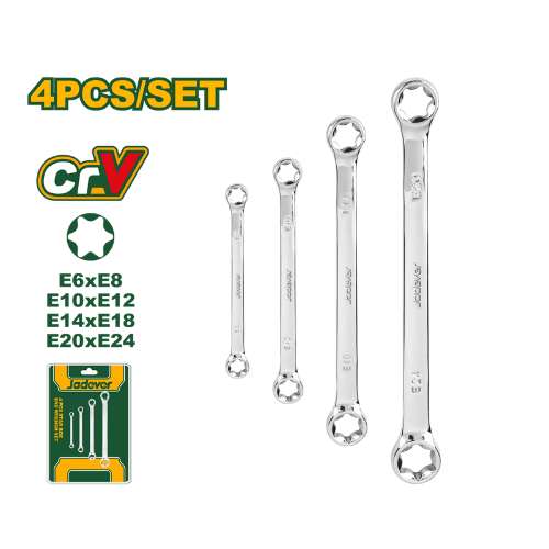 Jadever 4 Pcs Star box end wrench set (JDFR2404)