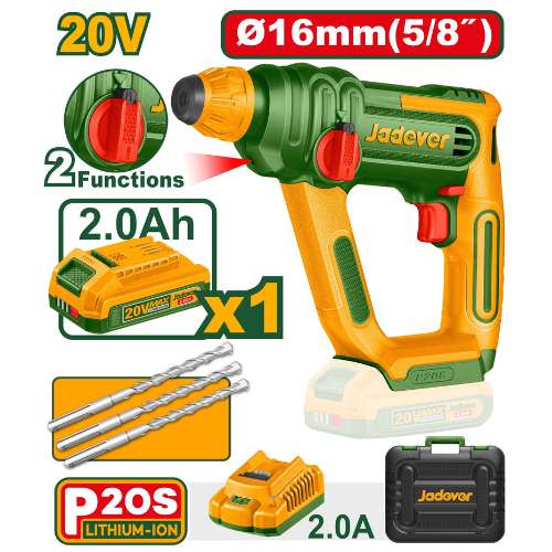 Jadever Cordless rotary hammer (JDLM1B162)