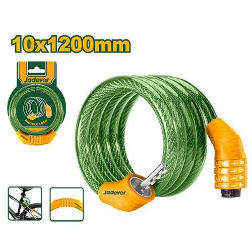 Jadever 4 Digit combination bicycle cable lock (JDBK2110)