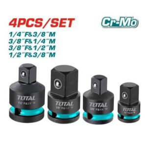 Total Tools 4 Pcs Impact socket adapter set (THISAD12438)