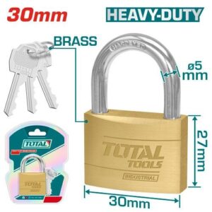 Total Tools Heavy duty brass padlock (TLK32302)